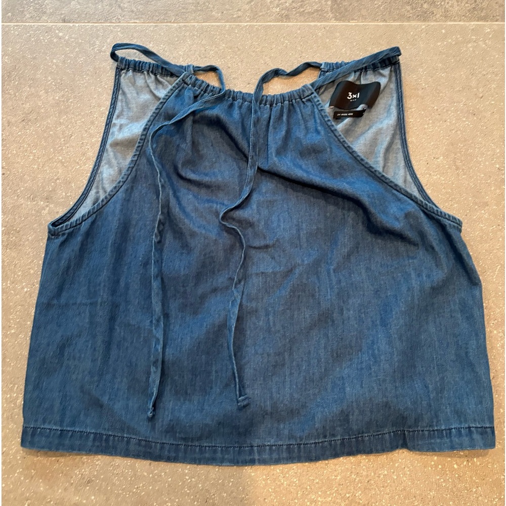 Denim 3x1 tank top ties